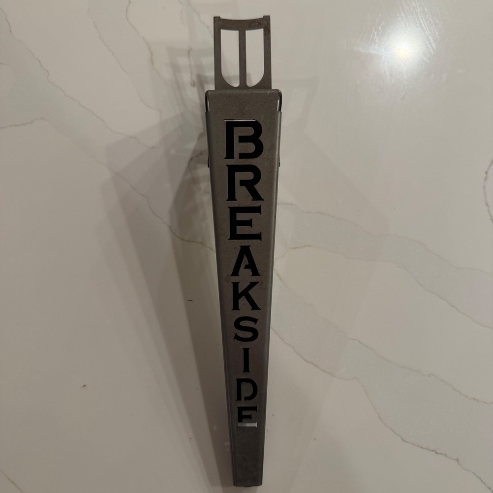 Breakside Brewery Metal Tap Handle Industrial Steel Made in Portland OR Gray